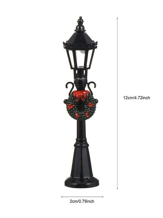 Christmas Black Battery Lantern 14.5cm