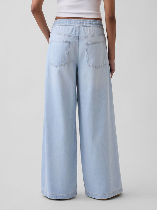 Women's Jean Pants Mid Rise in Baggy Leg Style