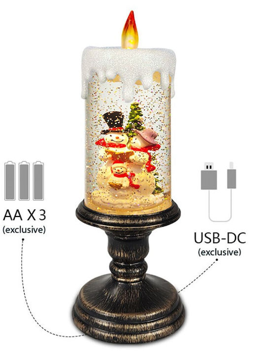 SP Souliotis Christmas Candle Battery Santa Claus 29x10cm