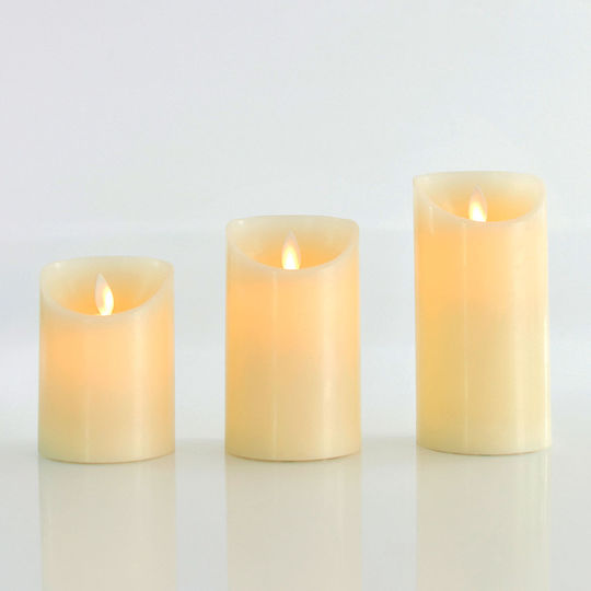 Eurolamp Christmas Plastic White Battery Candle 12.5x7.5cm