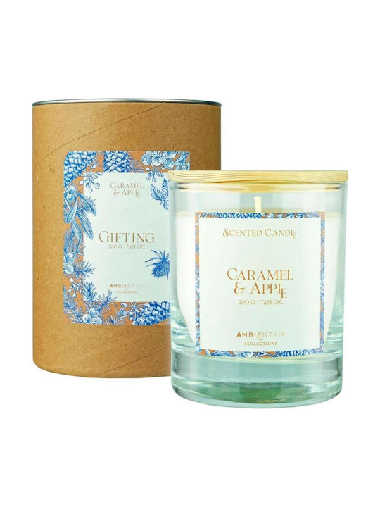 AG Trees Χριστουγεννιάτικο Κερί Καφέ Caramel & Apple