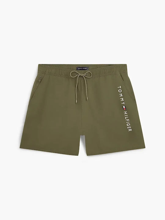 Logo Men's Swim Shorts Khaki