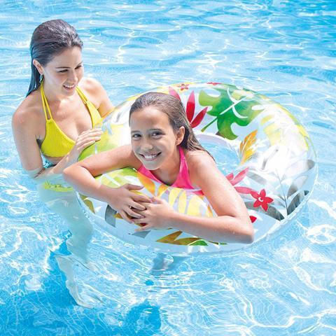 Intex Inflatable Mattress for Sea with Handles Orange 97x97cm