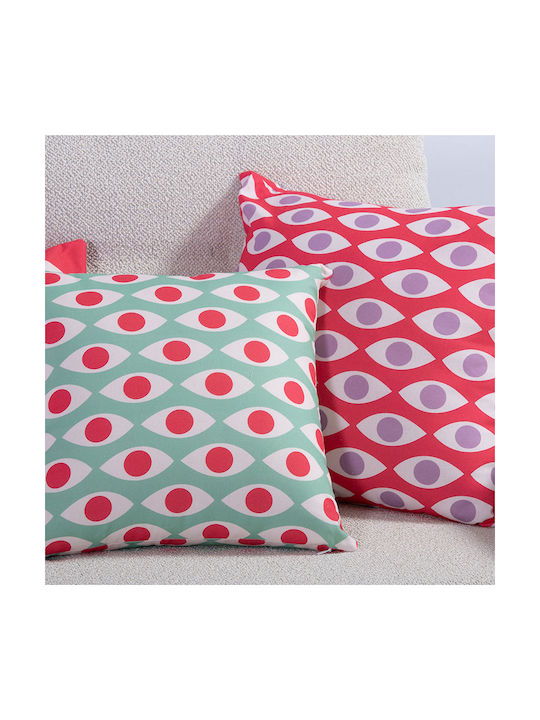 Nef-Nef Homeware Διακοσμητική Μαξιλαροθήκη Option Aqua από 100% Βαμβάκι Aqua 40x40εκ.