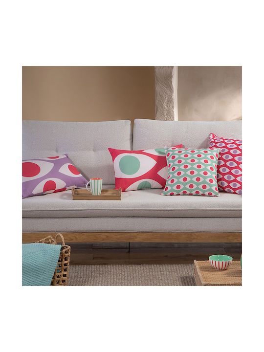 Nef-Nef Homeware Decorative Pillow Case Option in 100% Cotton Fuchsia 40x40cm