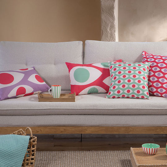 Nef-Nef Homeware Decorative Pillow Case Option in 100% Cotton Fuchsia 40x40cm