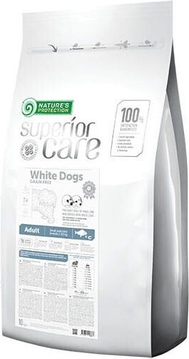 Nature's Protection Superior Care White Dogs 10kg Ξηρά Τροφή χωρίς Σιτηρά & Γλουτένη για Ενήλικους Σκύλους Μικρόσωμων Φυλών με Ψάρια