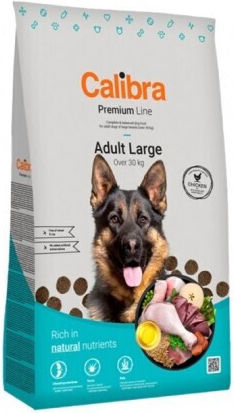 Calibra Premium Adult Large 12kg Ξηρά Τροφή χωρίς Σιτηρά & Γλουτένη για Ενήλικους Σκύλους Μεγαλόσωμων Φυλών με Κοτόπουλο, Πουλερικά, Μήλο, Συκώτι και Σολομό