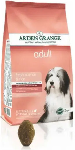 Arden Grange Adult 2kg Ξηρά Τροφή για Ενήλικους Σκύλους με Ρύζι και Σολομό