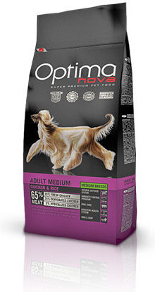 Optimanova Adult Medium 2kg Ξηρά Τροφή χωρίς Σιτηρά για Ενήλικους Σκύλους Μεσαίων Φυλών με Κοτόπουλο και Ρύζι
