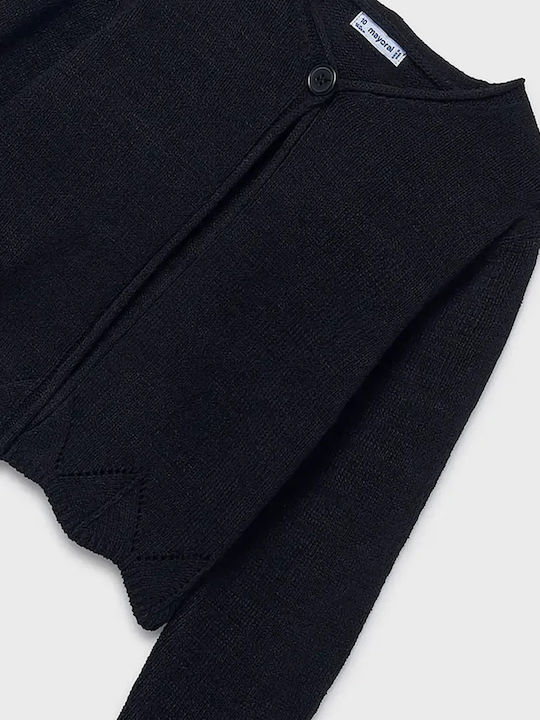 Kinder-Strickjacke Gestrickt Schwarz