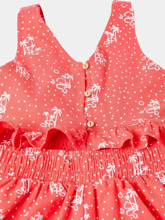 Kids Dungarees Coral