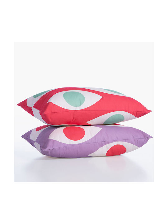 Nef-Nef Homeware Διακοσμητική Μαξιλαροθήκη High Option από 100% Βαμβάκι Purple 35x55εκ.