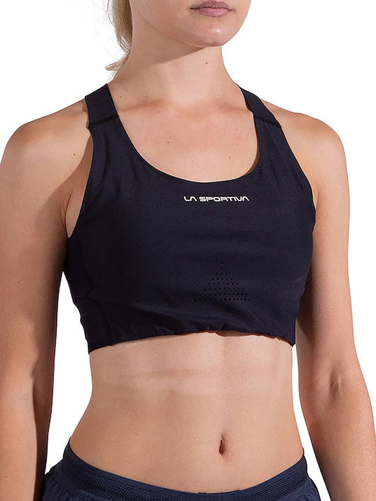Damen Sport-BH Schwarz mit Futter & Abnehmbare Polsterung