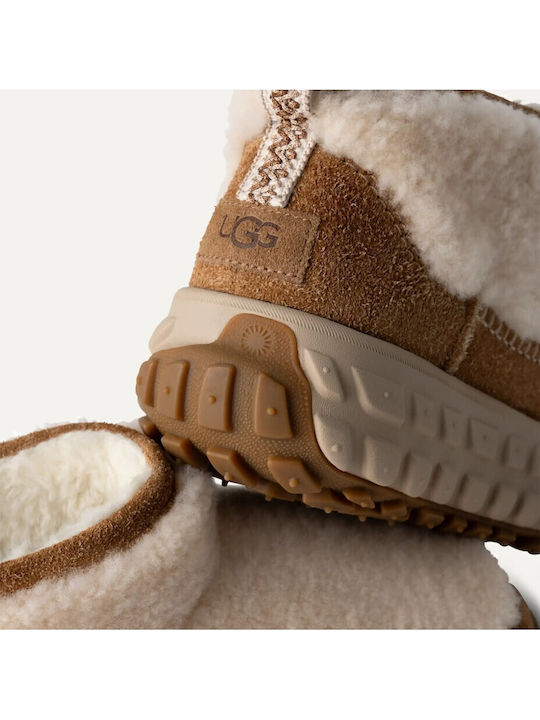 Κλειστές Χειμερινές Ανδρικές Παντόφλες με Γούνα Μπεζ