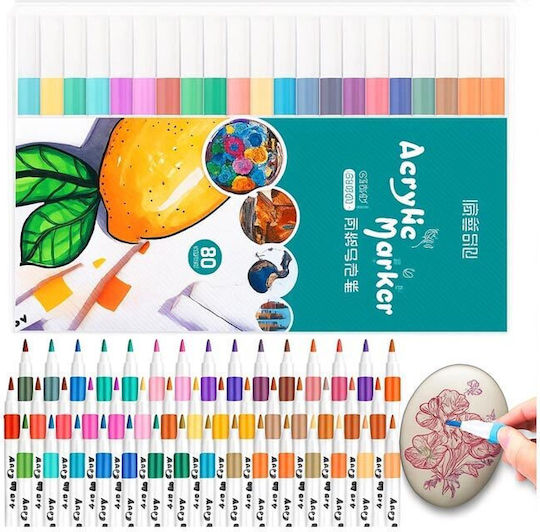 Aria Trade Acryl Marker Waterproof Set 80 Stück