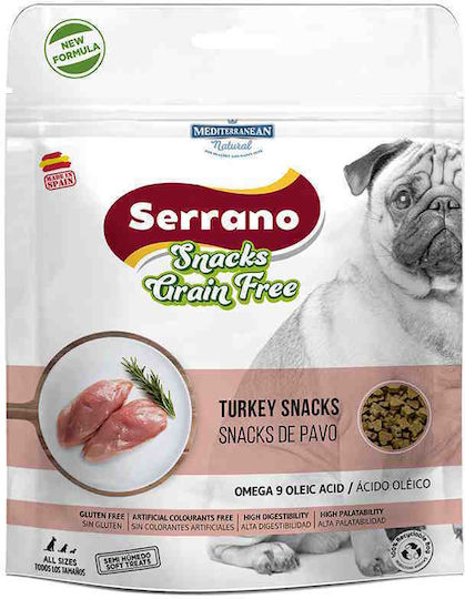 Mediterranean Natural Tapas Dog Treats Without Grains and Gluten Free with Chicken Turkey Meat and Fish 150g
