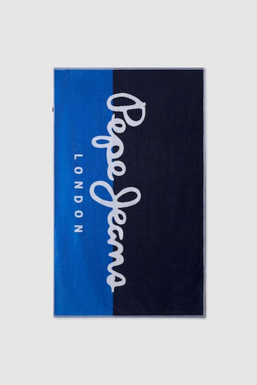 Pepe Jeans Πετσέτα Θαλάσσης Βαμβακερή Μπλε 170x100εκ.