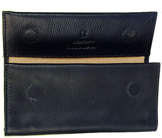 Lavor Portofel Pentru Tutun Din Piele Cu Închidere Magnetică 15.5x7.5cm Filtre Negru