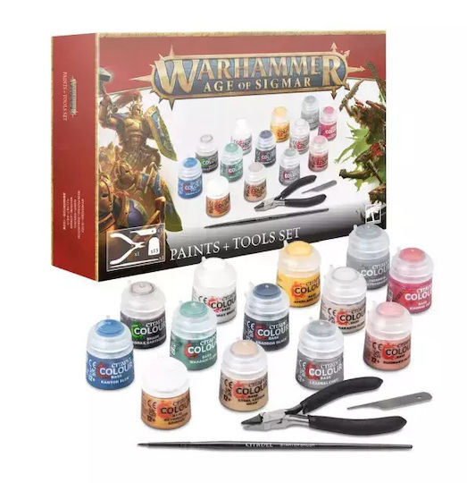 Warhammer Age Sigmar Paints + Tools Set