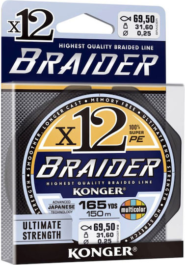 Konger Braider Νήμα Ψαρέματος 150m / 0.25mm / 31.6kg