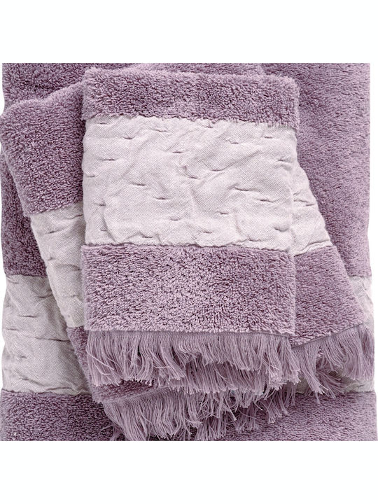 Das Home Set of Bath Towels 3 pcs 0744 Lilac Weight 550gr/m²