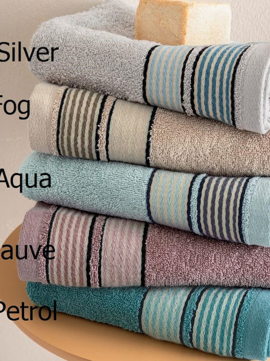 Palamaiki Set Prosoape de Baie 3 Bucăți Bela Mauve Greutate 450gr/m²