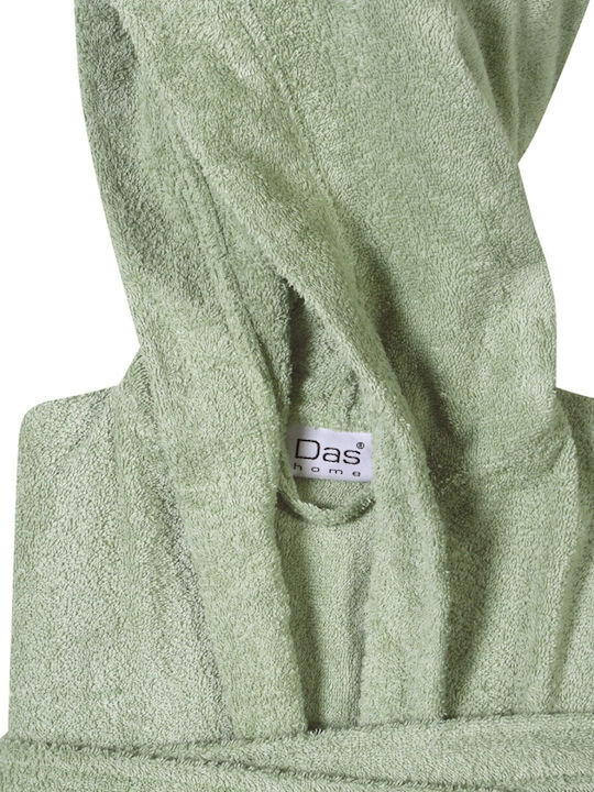 Das Home Casual 5907 Bathrobe with Hood Olive 430gr/m²