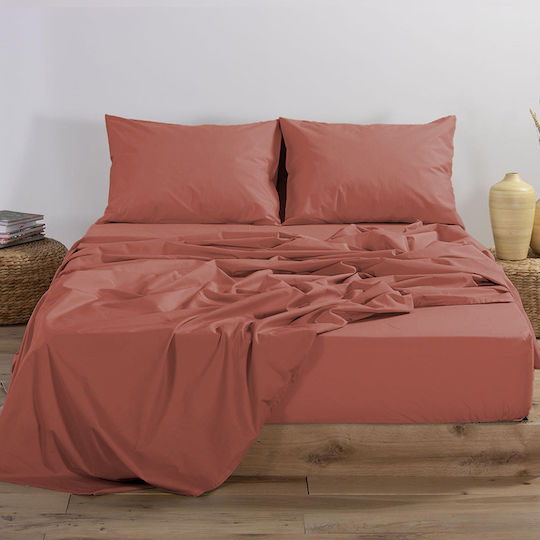 Nef-Nef Homeware Чаршаф Единично с Ластик 100x200+30см. Basic Светлосиньо