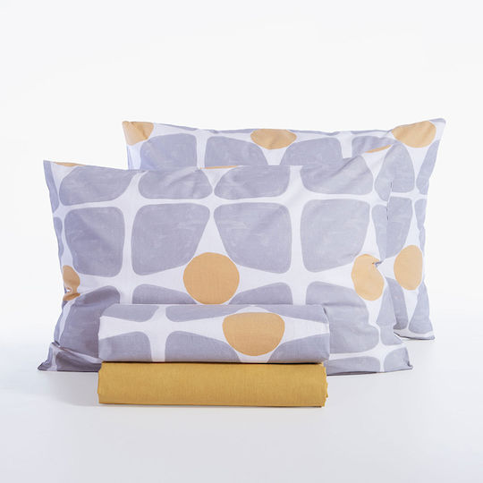 Nef-Nef Homeware Casual Coreo Жълт Подредба Чаршафи Кралица 240x270см 4 (4 Бройки)