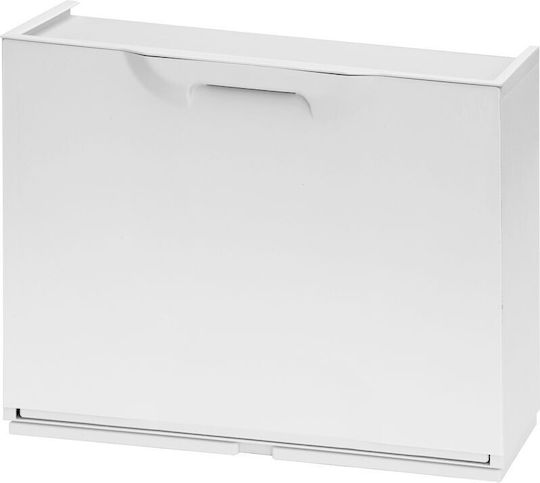 Plastik Schuhschrank mit 1 Regal White 51x17.3x40.1cm