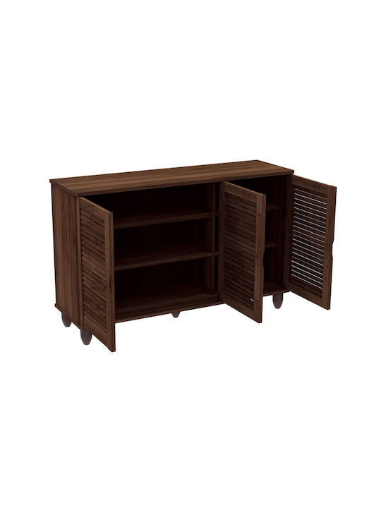Wooden Shoe Organizer Brown 110x33x77cm