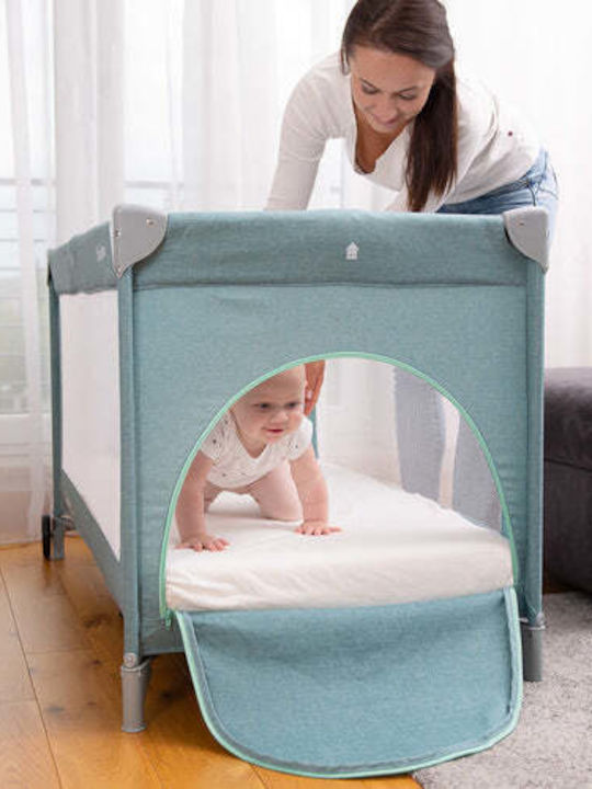 Caretero Basic Plus Кошара за игра с Матрак Graphite 125x66см