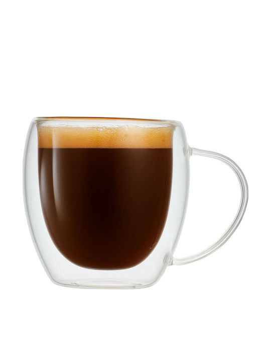 Ankor Set of Cups Coffee Glass Transparent 2pcs