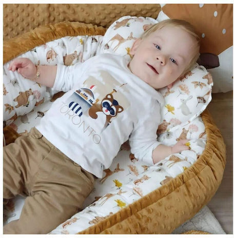 Baby Star Бебешка възглавница-гнездо Forest Friends Кафяв 70x110бр
