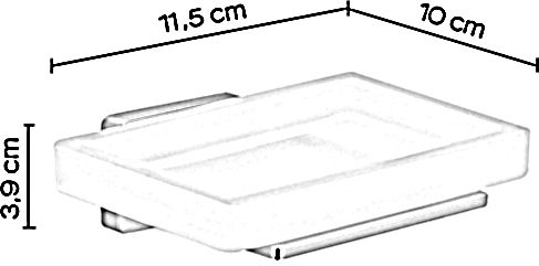 Gedy Glass Soap Dish Wall Mounted Transparent