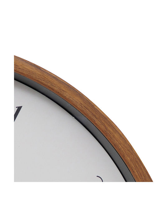 Atmosphera Wall Clock Wooden White Ø35cm