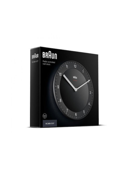 Braun BC06B-DCF Wanduhr Metallisch Schwarz Ø20cm
