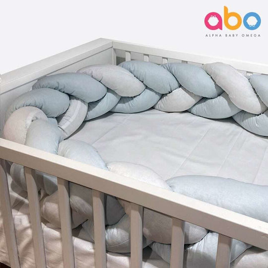 abo Crib Bumpers Braided Inside Blue 20x210cm