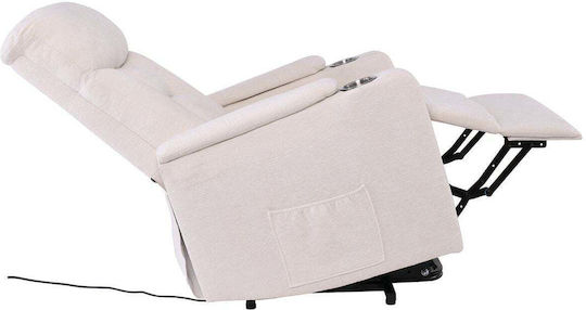 Relax Massage Armchair with Footstool Beige E9735,1 77x94x109cm