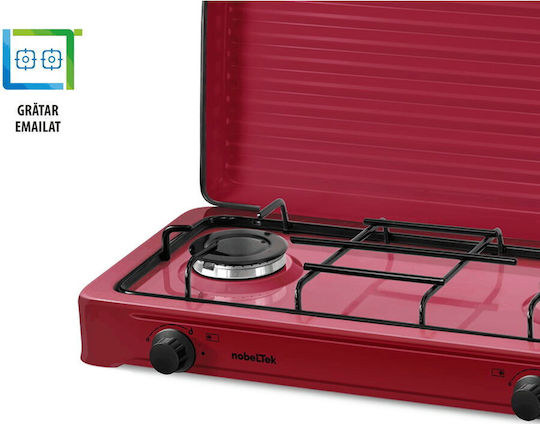 NobeLTek Countertop Burner Flüssiggas Double Rot
