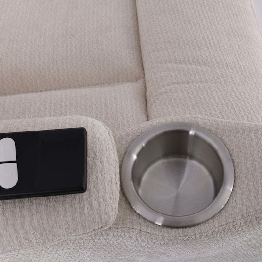 Relax Massage Armchair with Footstool Beige E9735,1 77x94x109cm