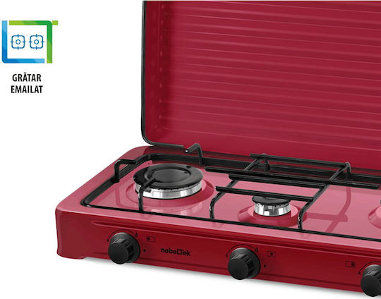 NobeLTek Countertop Burner Flüssiggas Triple Rot