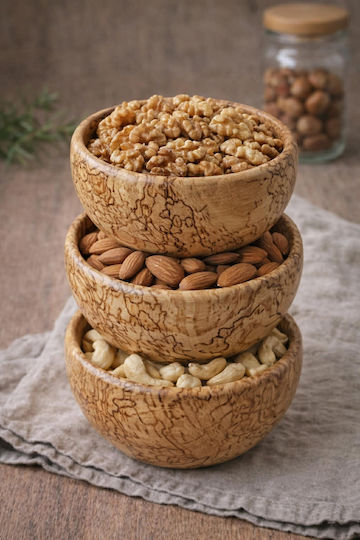 Wooden Art Ξύλινη Σαλατιέρα Μπολ Ξύλο Οξιάς 18cm 0104