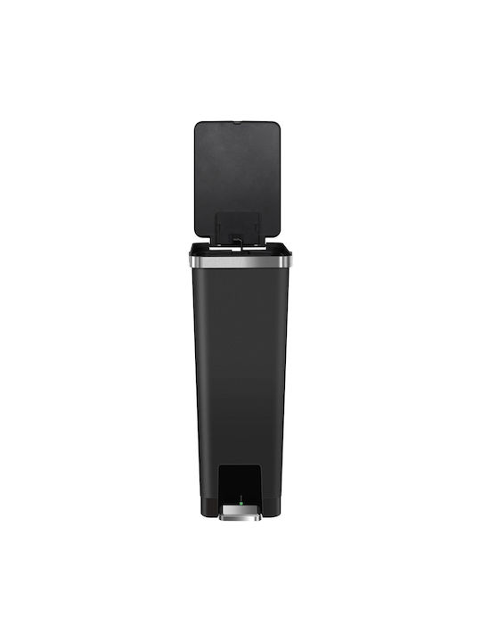 Coș de Gunoi Plastic cu Pedală Negru 45lt 1buc