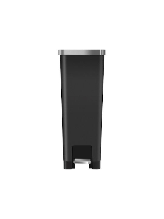 Coș de Gunoi Plastic cu Pedală Negru 45lt 1buc