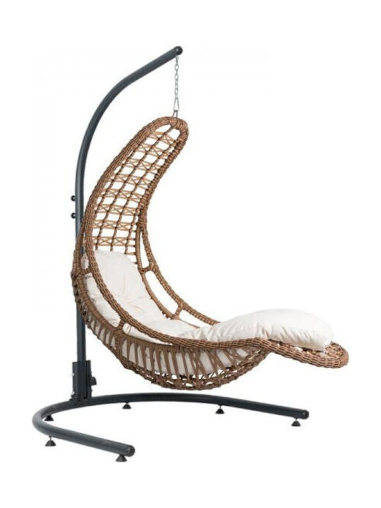 Alisha Κούνια Πολυθρόνα με Βάση Rattan Μ121xΠ165xΥ200cm Καφέ Alisha Κούνια Πολυθρόνα με Βάση Rattan Μ121xΠ165xΥ200cm Καφέ
