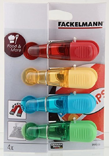 Fackelmann Clește cu Magnet 6.5cm Set 4 Bucăți