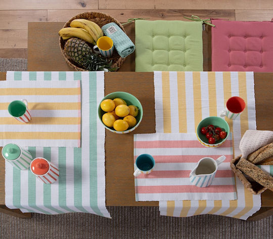 Nef-Nef Homeware Jeremy Placemats Orange 48x33cm 2 Pieces
