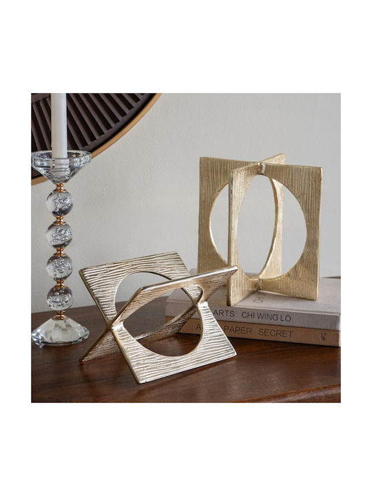 Artekko Noble Gold Metallic Tabletop Decor 18x18x18 Cm